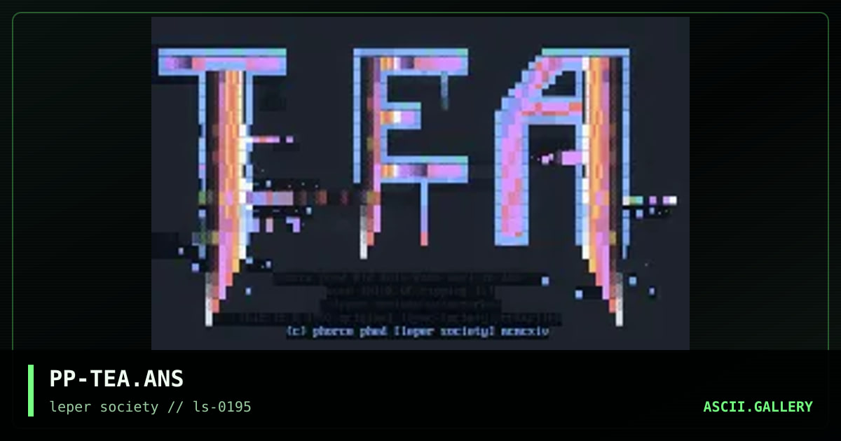 tea logo, by phorce phed, 1995