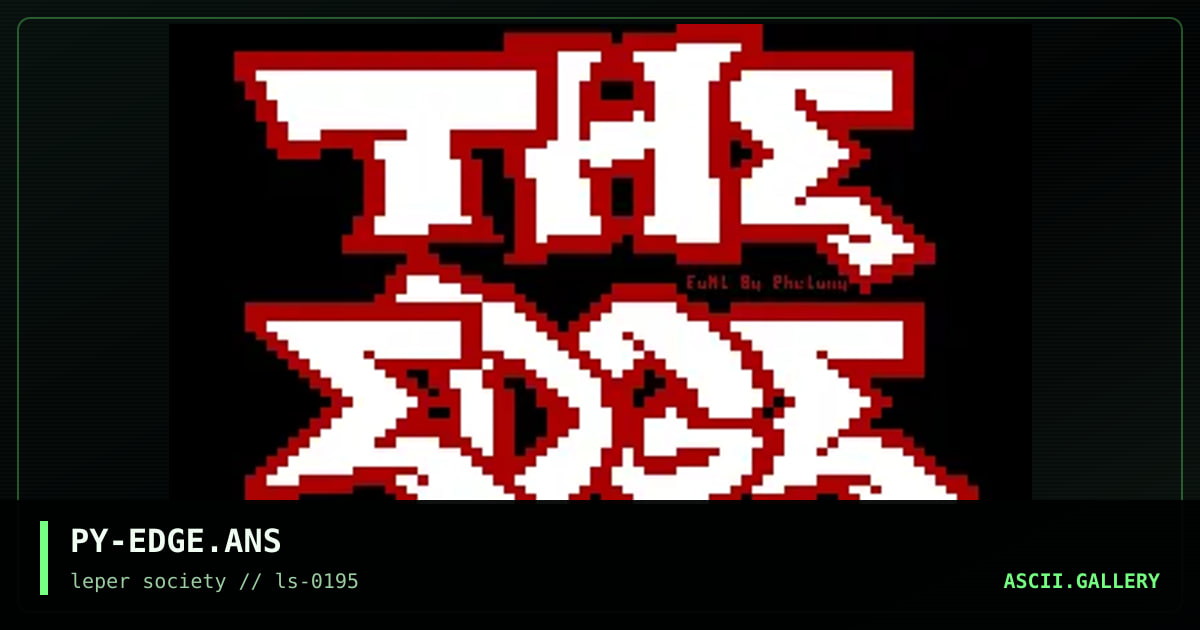 the edge, by phelony, 1995
