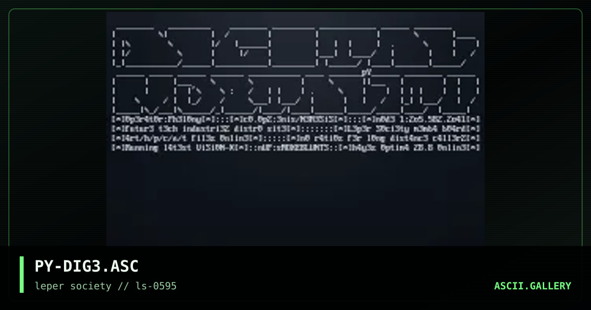 digital mortality ascii, by phelony, 1995