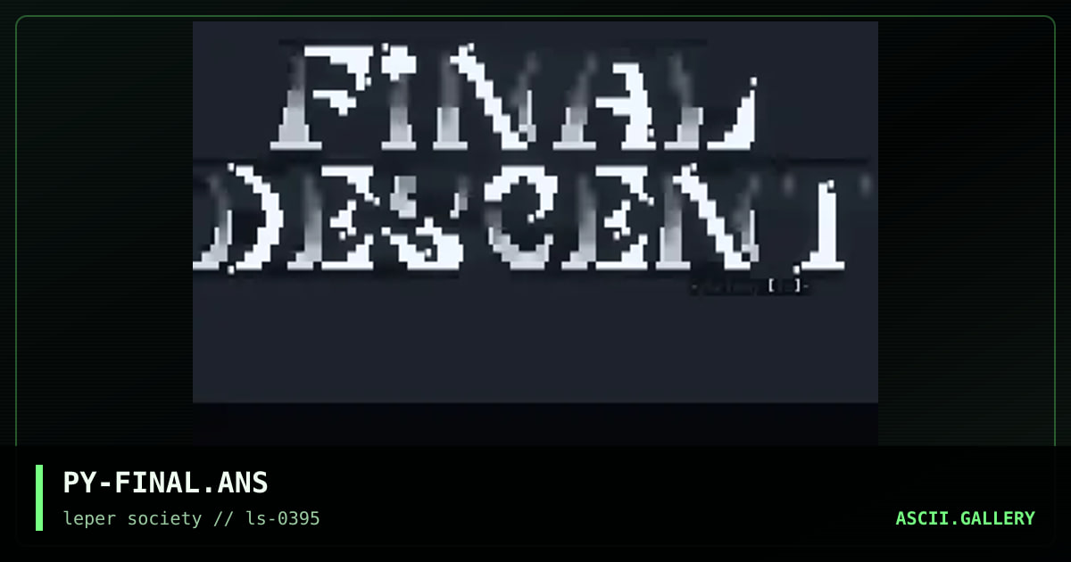final descent, by phelony, 1995