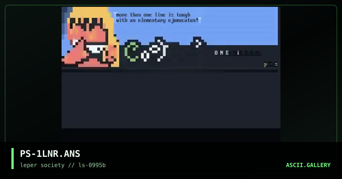cooter's oneliners, by psichosonic, 1995