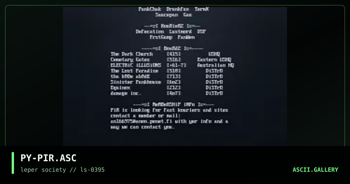 piratendo ascii, by phelony, 1995