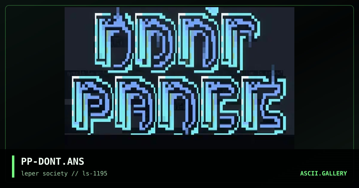 don't panic, by phorce phed, 1995