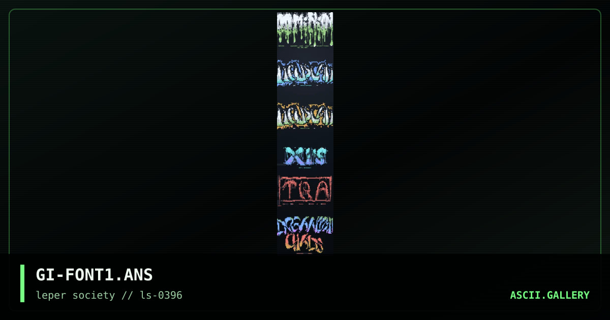 font collection, by giger, 1996