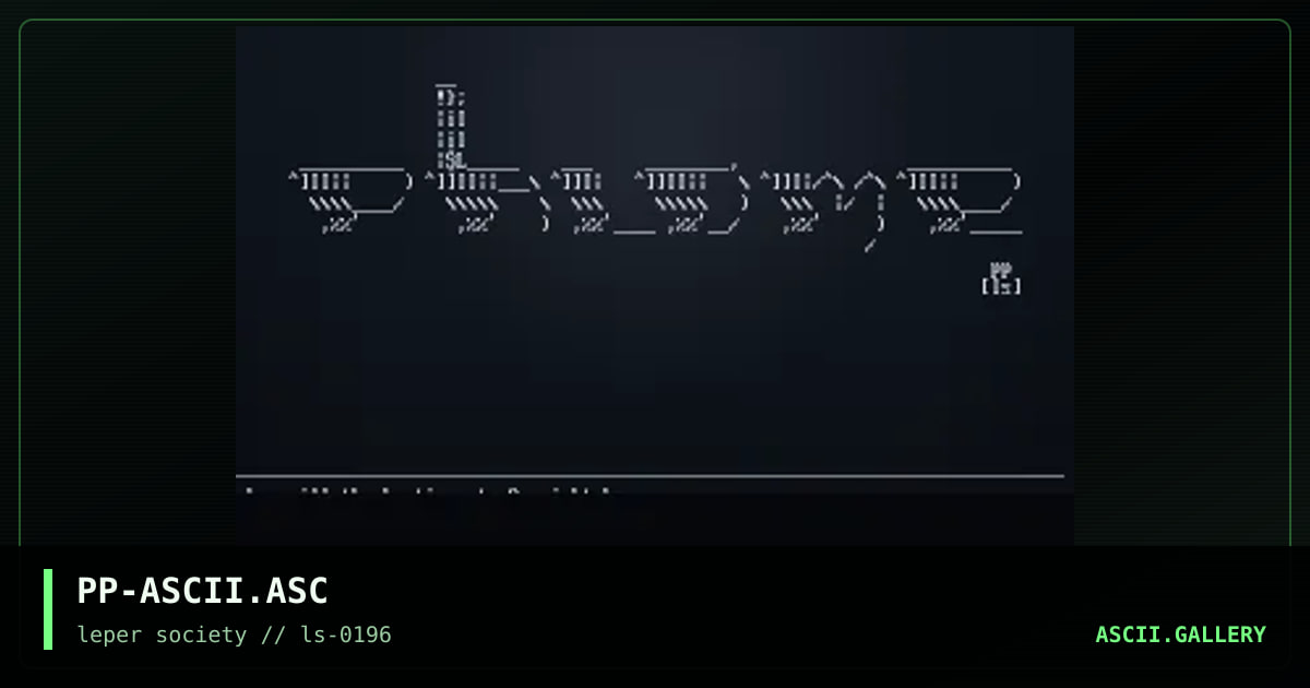 mini-ascii-logo-collection, by phorce phed, 1996