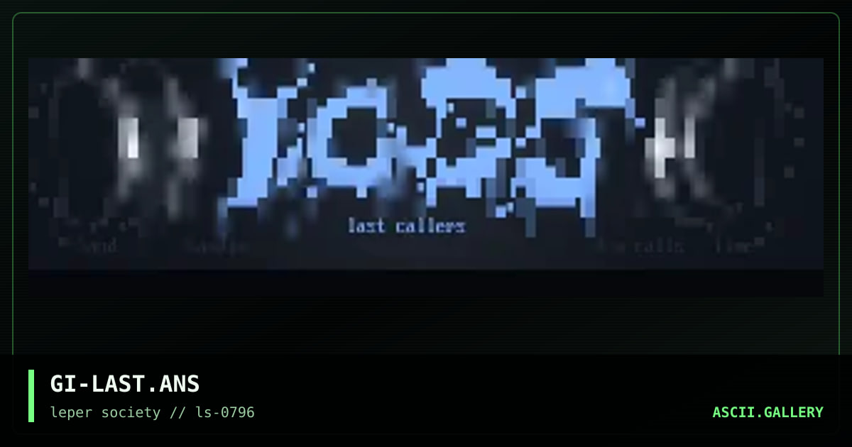 last callers, by giger, 1996