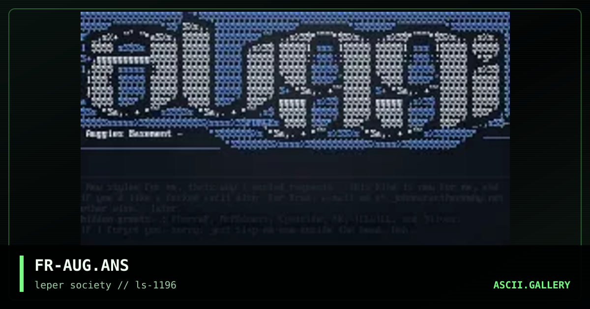 augie's basement, by forge, 1996