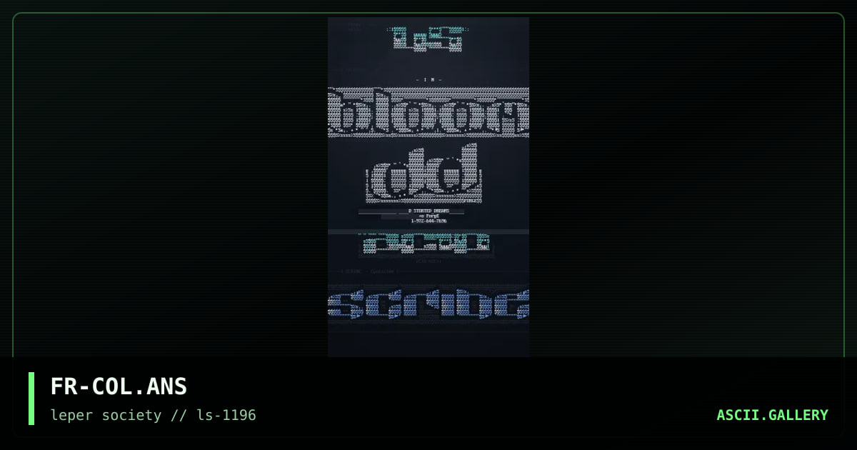 small ascii colly, by forge, 1996