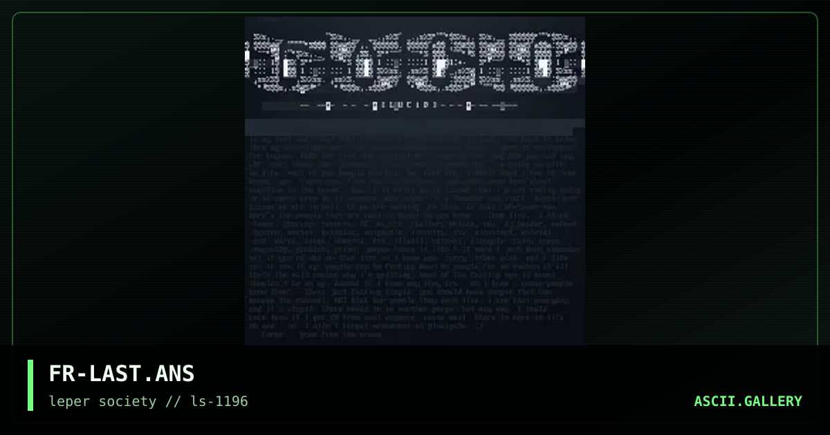 last ascii, by forge, 1996