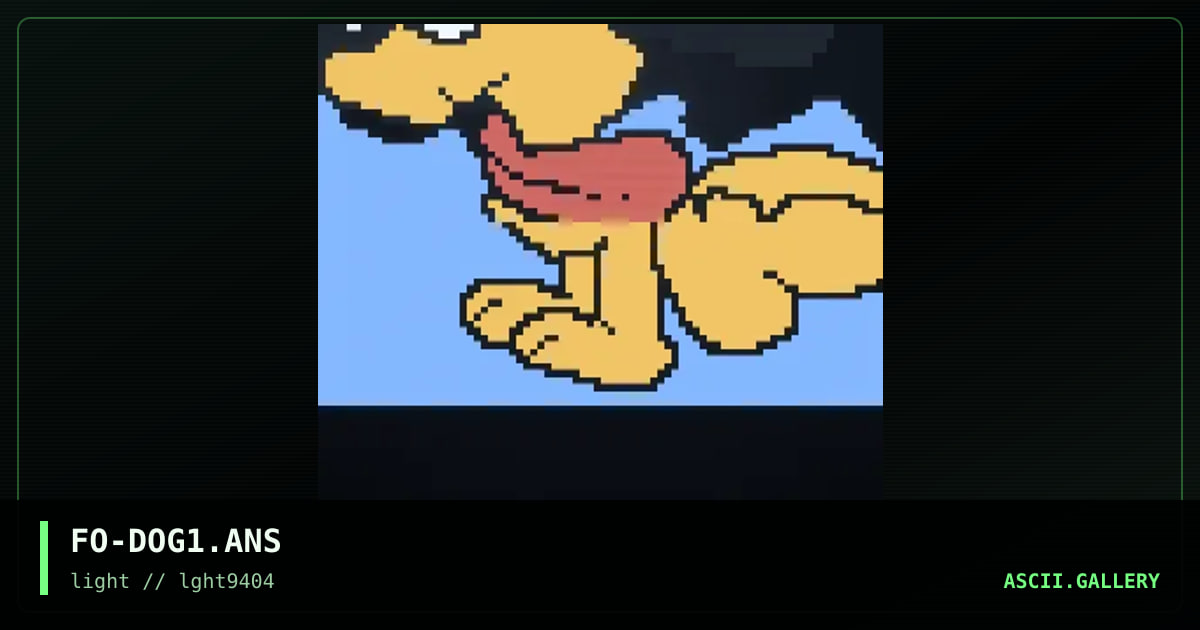 FO-DOG1.ANS, by forego, 1994