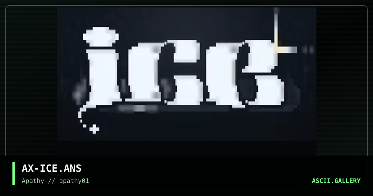 ice logo, by apox, 1995