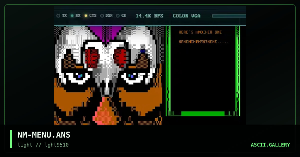 NM-MENU.ANS, by nightmare, 1995