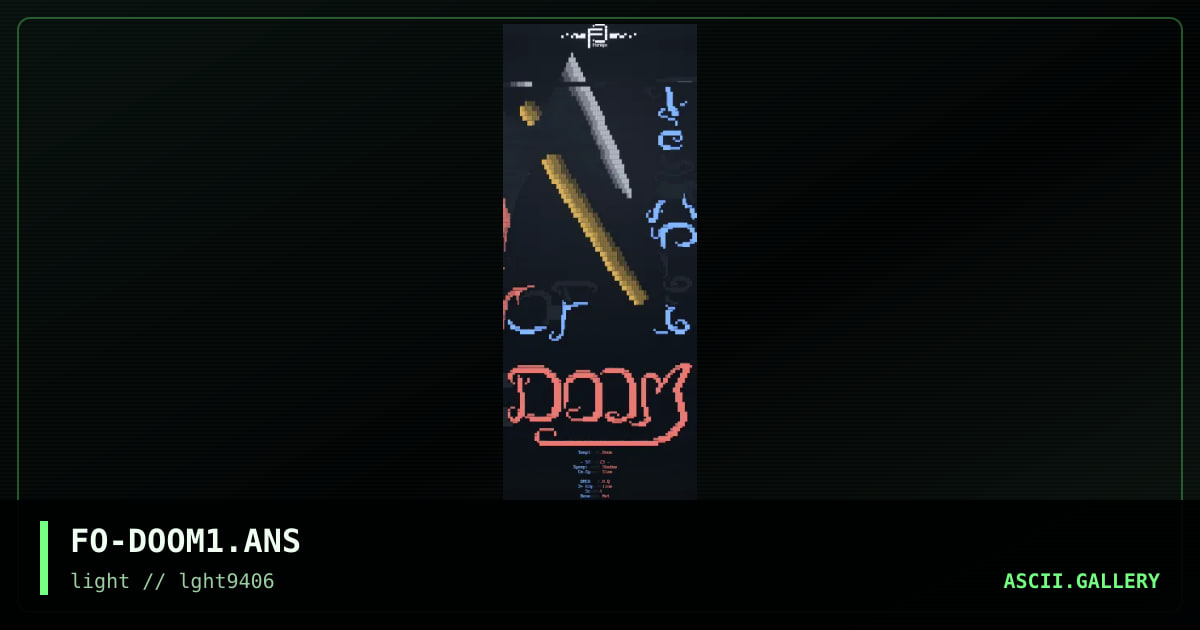 FO-DOOM1.ANS, by forego, 1994