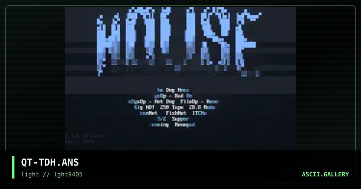 The Dog House Ansi, by q tak, 1994