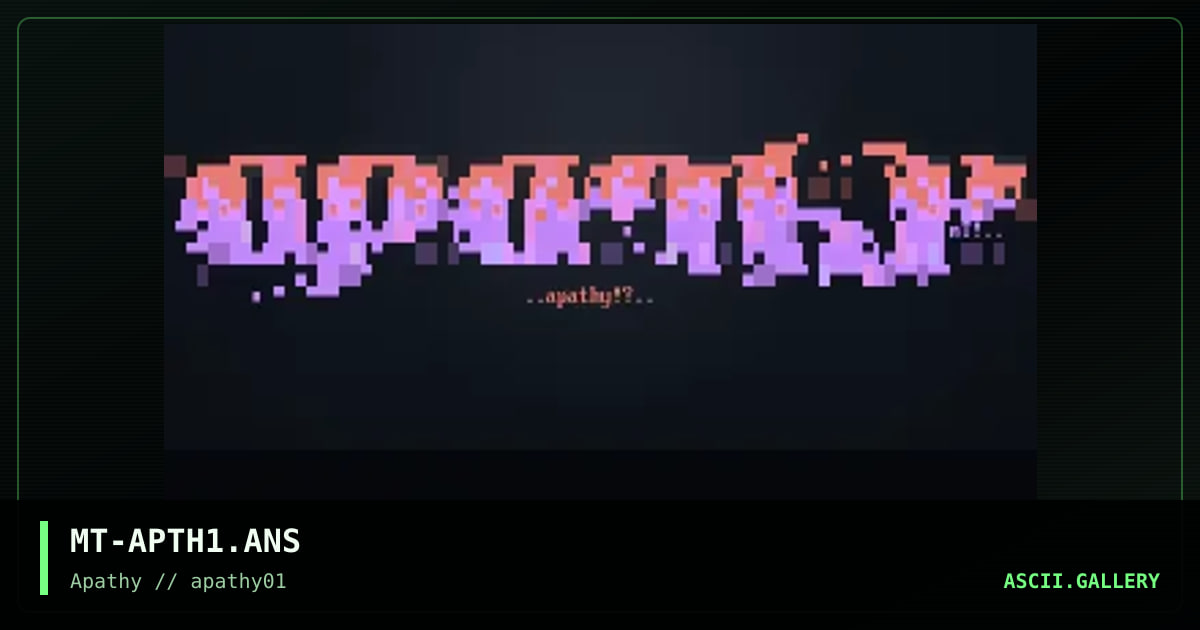 apathy!logo, by misfit, 1995