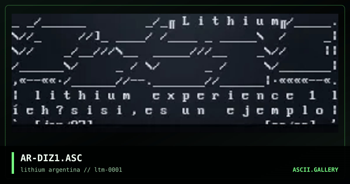 lithium diz, by arlequin, 1997