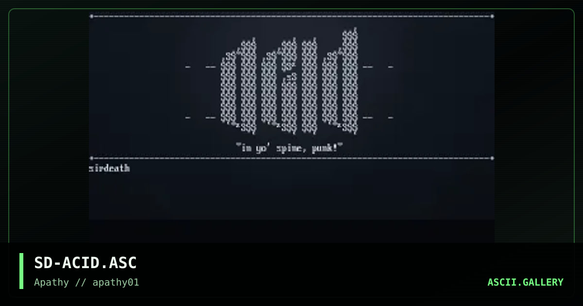 acid - "in yo' spine, punk!", by sirdeath, 1995