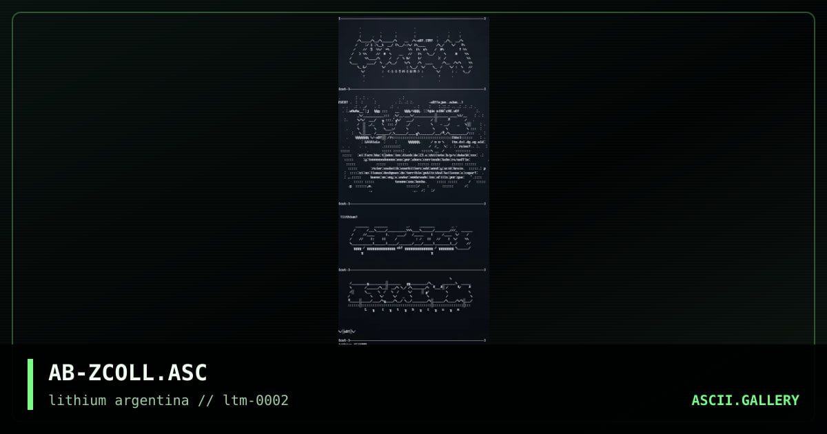 Ascii Colly    "Lithium", by acid brain, 1998