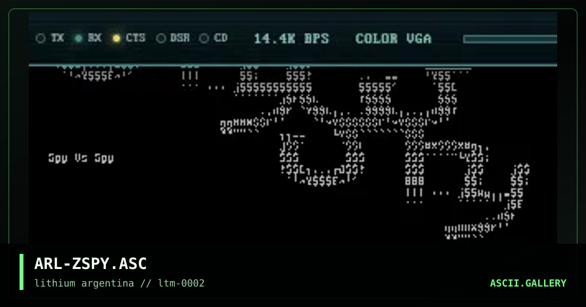 Ascii          "Spy vs Spy", by arlequin, 1998