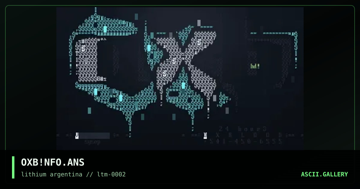 OXB!NFO.ANS, by hondo, 1998