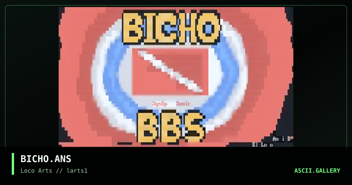 BICHO.ANS, by el loco, 1995