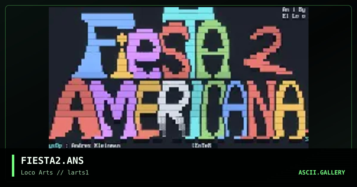 FIESTA2.ANS, by el loco, 1995