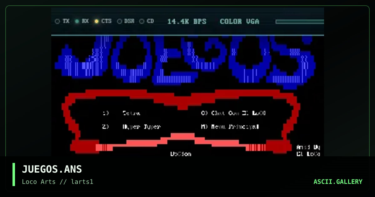 JUEGOS.ANS, by el loco, 1995