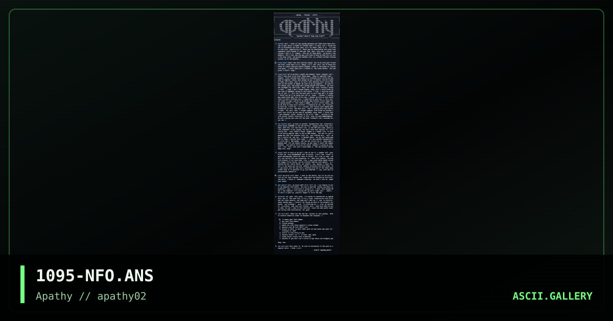 october '95 info file, by sirdeath, 1995