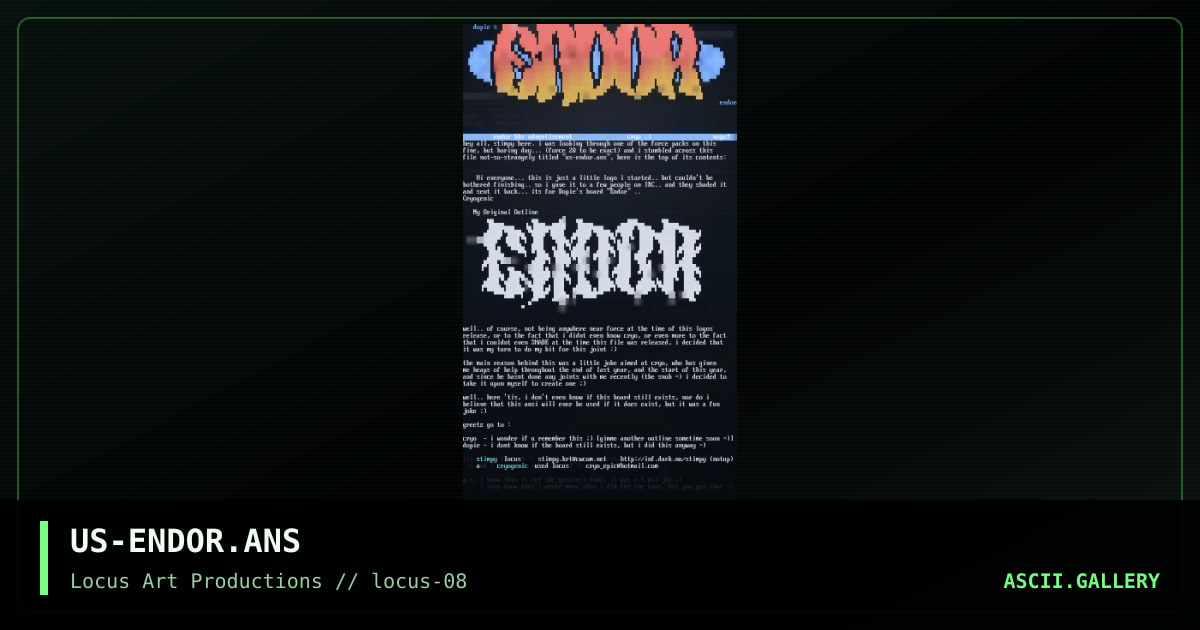 US-ENDOR.ANS, by stimpy, cryogenic, 2000
