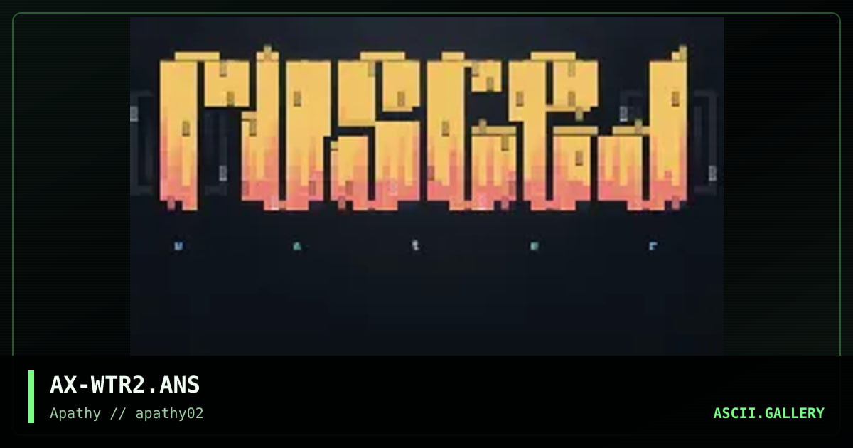rusted water, by apox, 1995