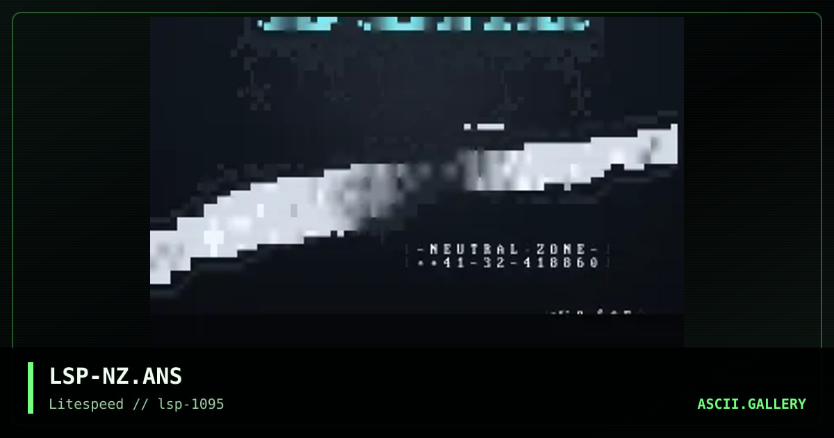 NEUTRAL ZONE - LOGIN ANSI, by locutus, 1995
