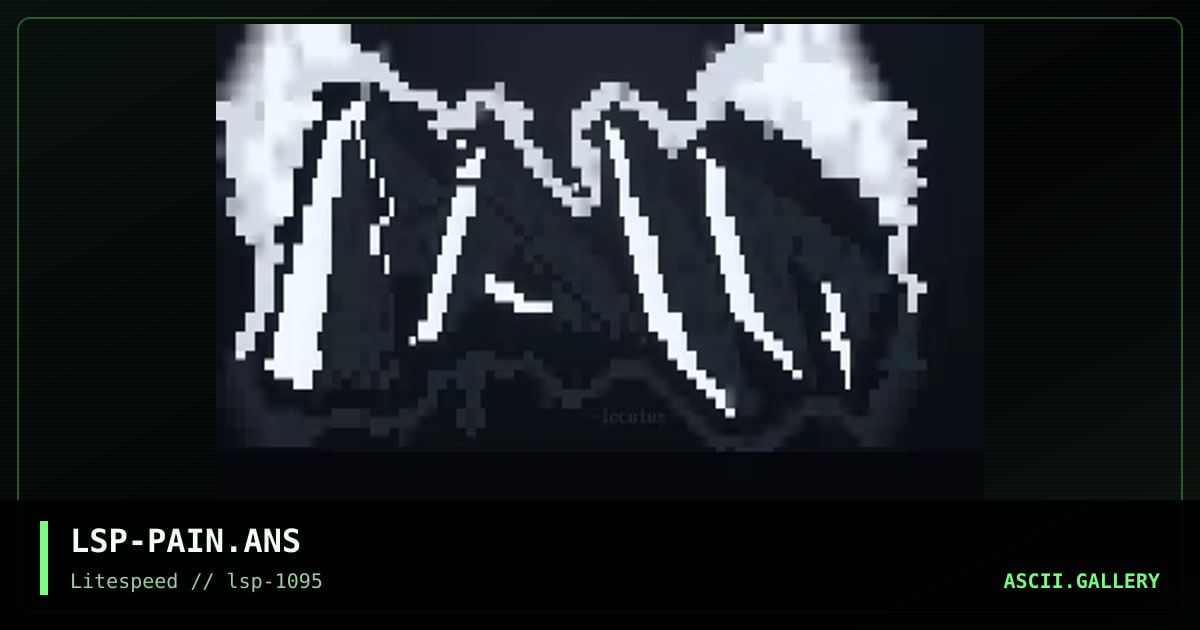 PAIN, by locutus, 1995