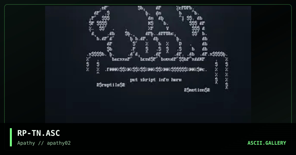 toon script, by reptile, 1995