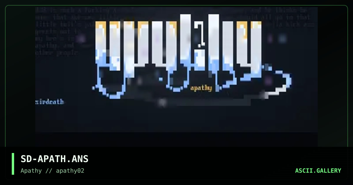 apathy logo, by sirdeath, 1995