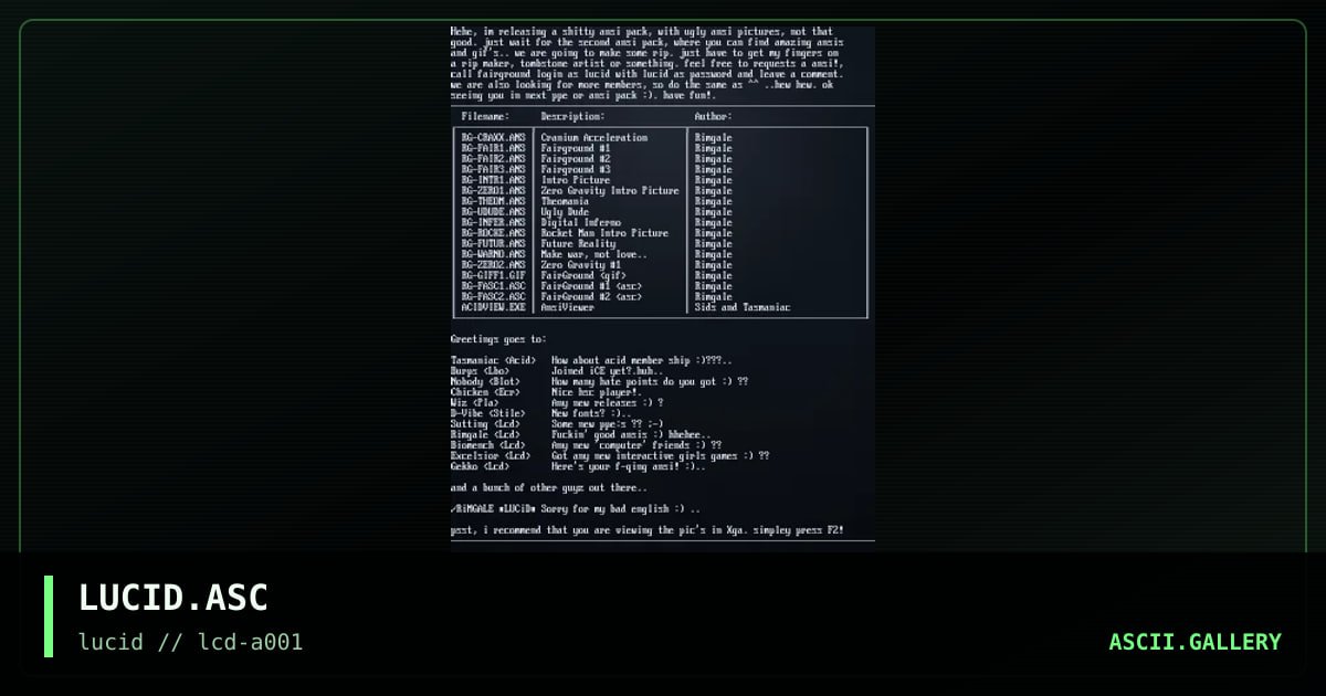 LUCID.ASC, by untagged, 1994