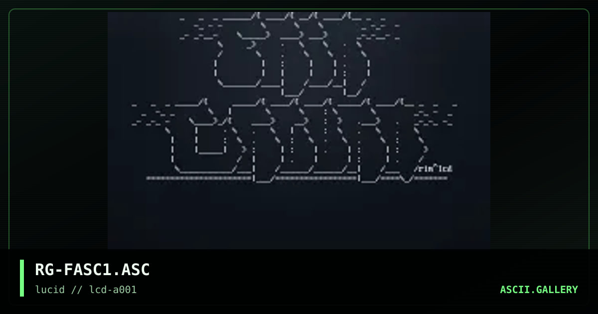 FairGround Ascii #1, by rimgale, 1994