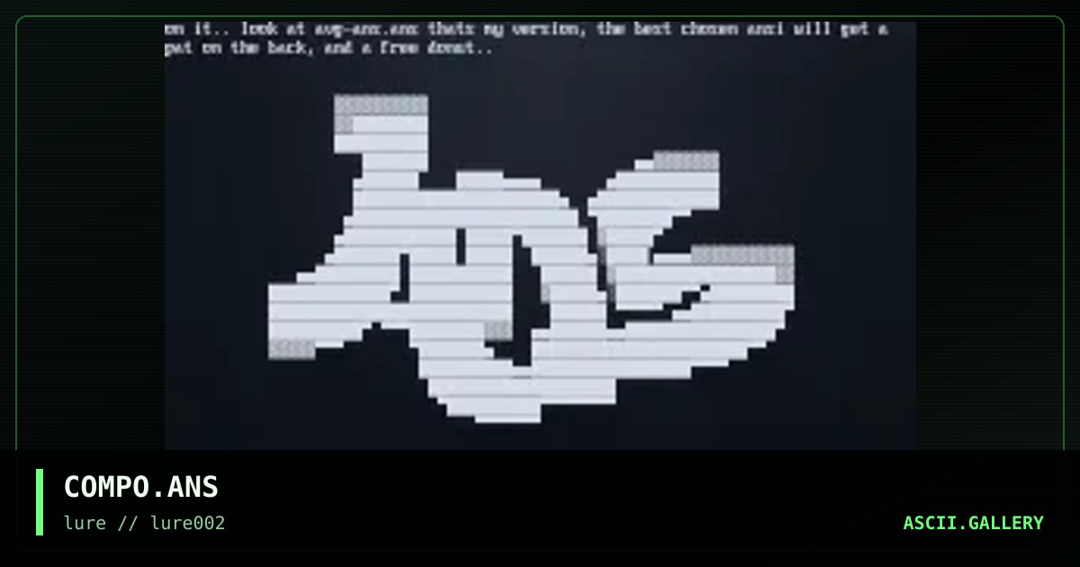 ansi lure comp, by avenging angel, 2002