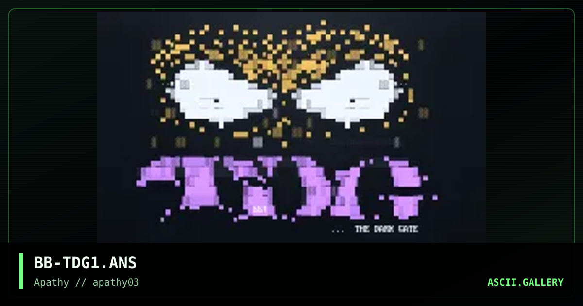The Dark Gate, by scribble, 1995
