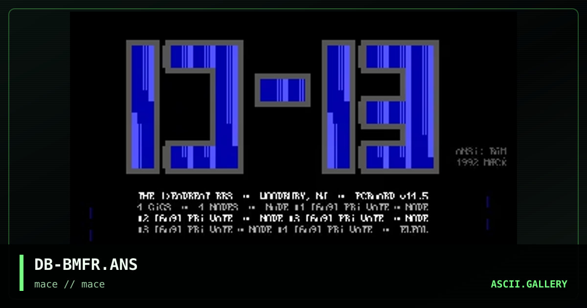 DB-BMFR.ANS, by bum, 1992