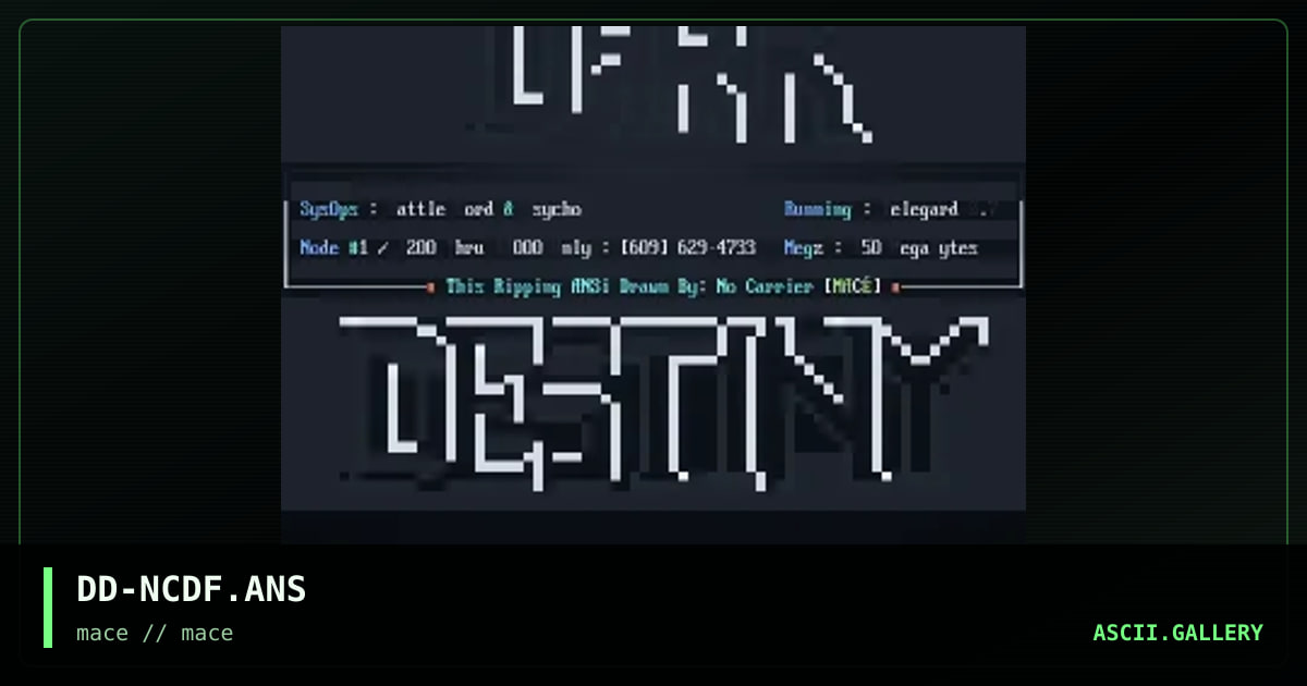 DD-NCDF.ANS, by no carrier, 1992