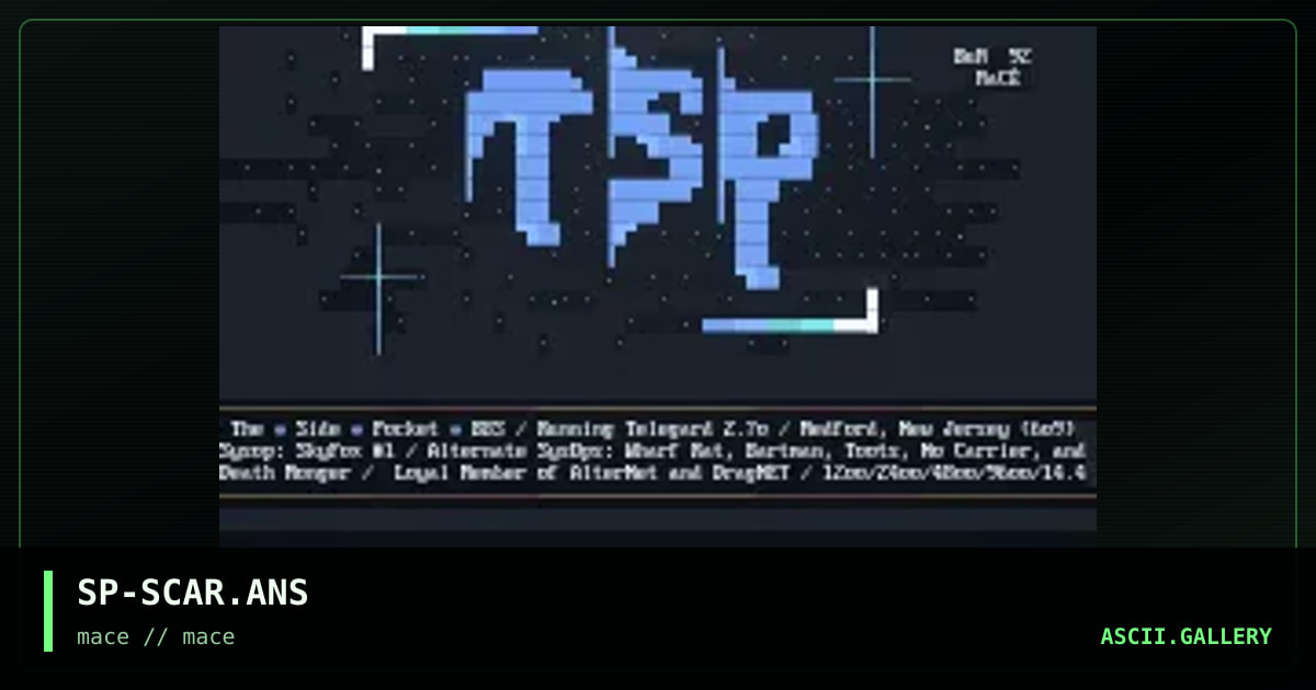 SP-SCAR.ANS, by bum, 1992