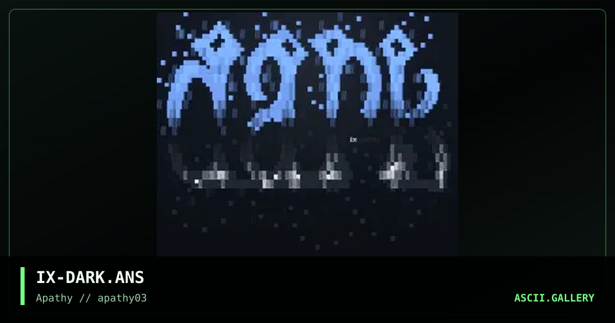 Dark, by illusion x, 1995