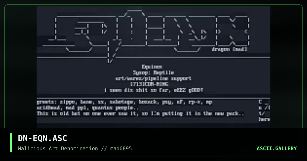 DN-EQN.ASC, by dragon, 1995