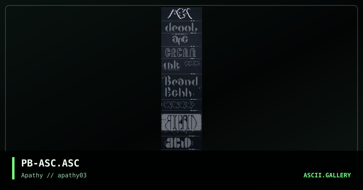 Ascii Colli, by piratebox, 1995