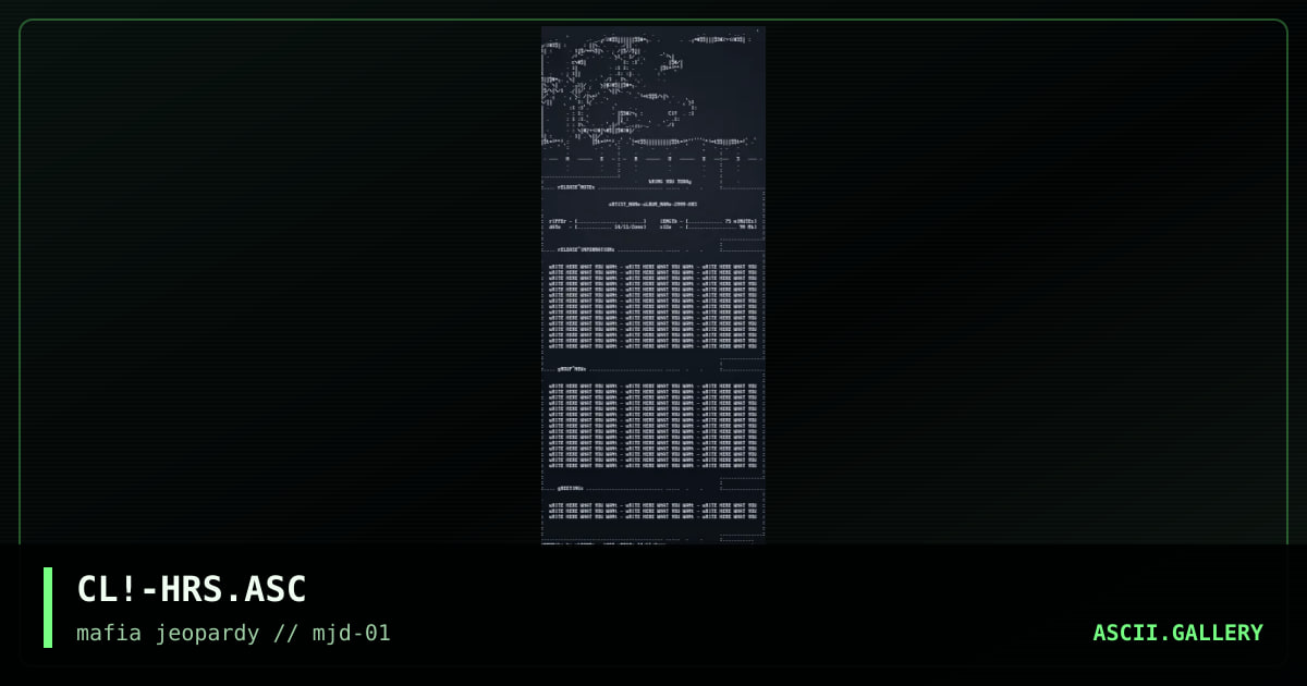 CL!-HRS.ASC, by cleaner, 2001