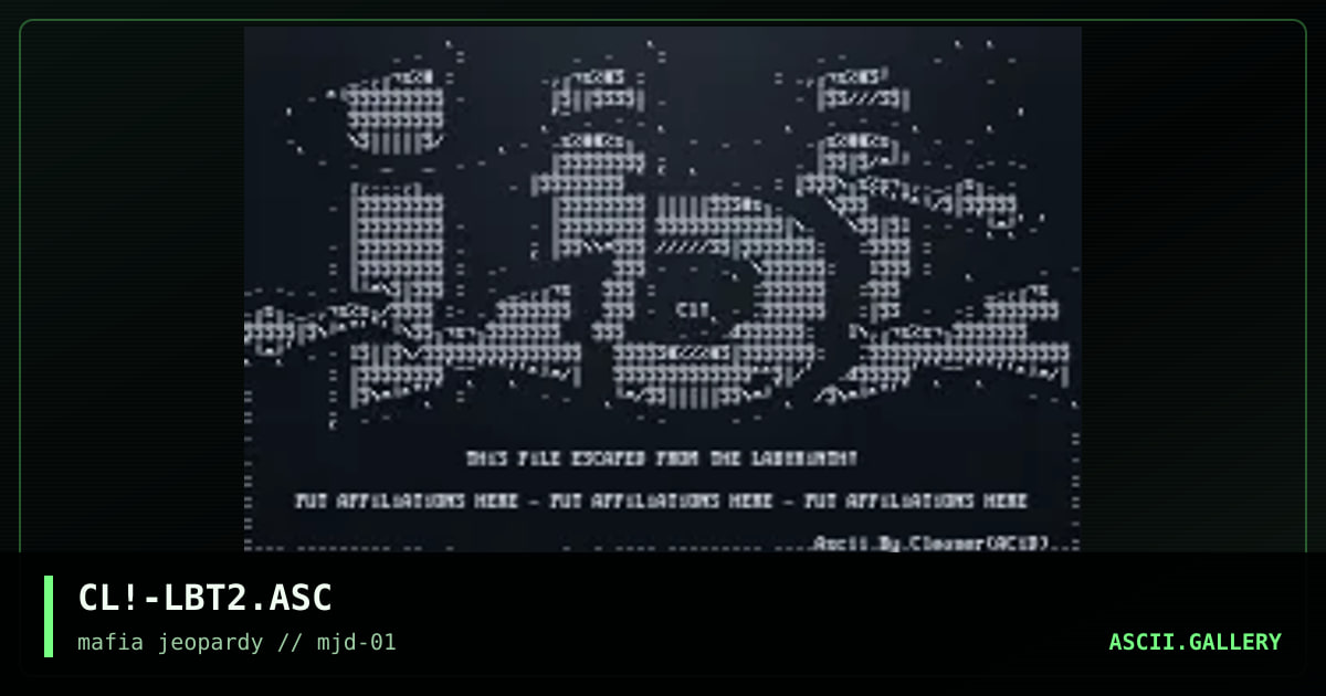 CL!-LBT2.ASC, by cleaner, 2001