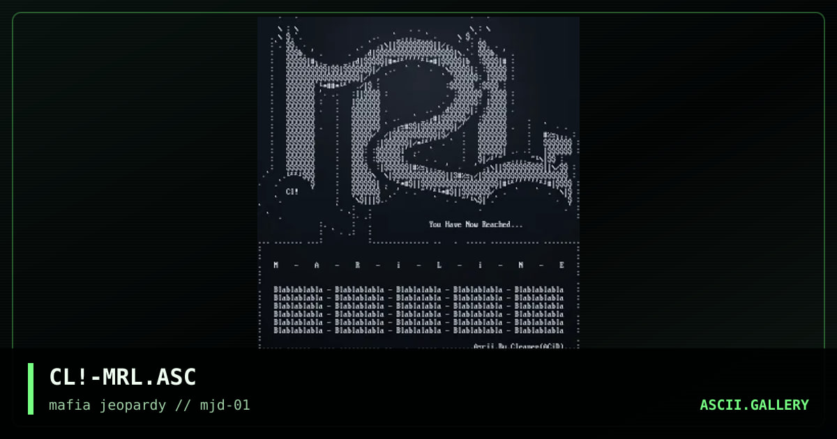CL!-MRL.ASC, by cleaner, 2001