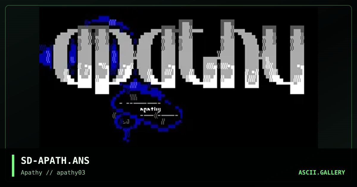 Apathy, by sirdeath, 1995