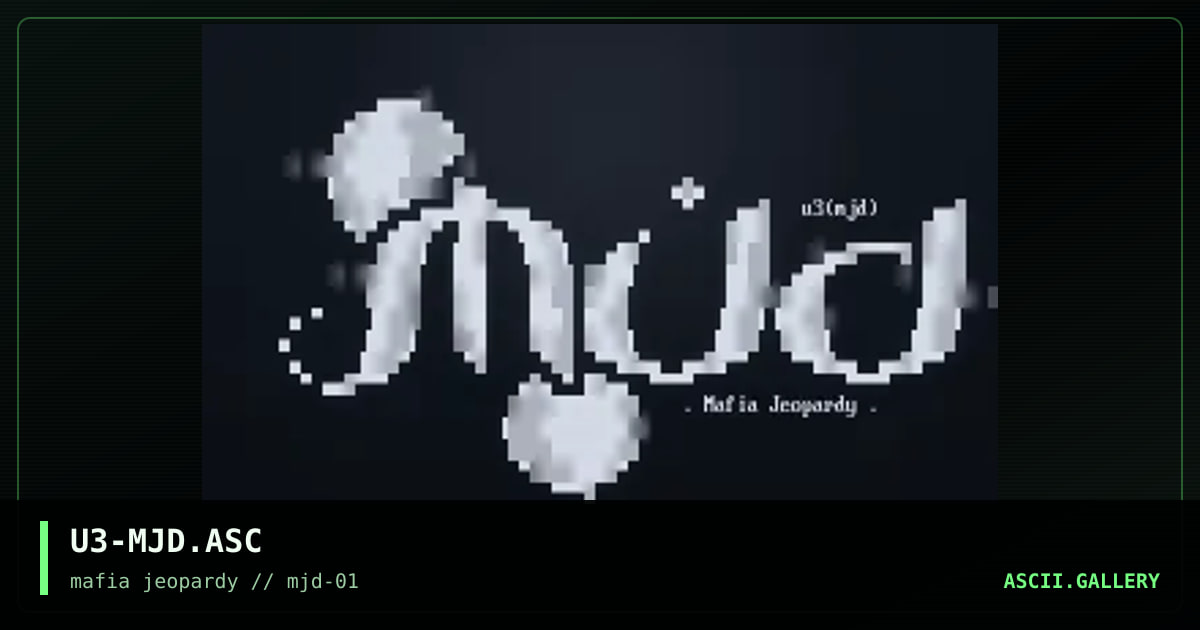 U3-MJD.ASC, by unseen fate, 2001