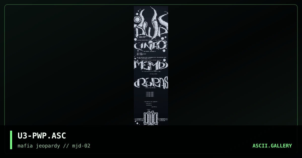 U3-PWP.ASC, by unseen fate, 2002